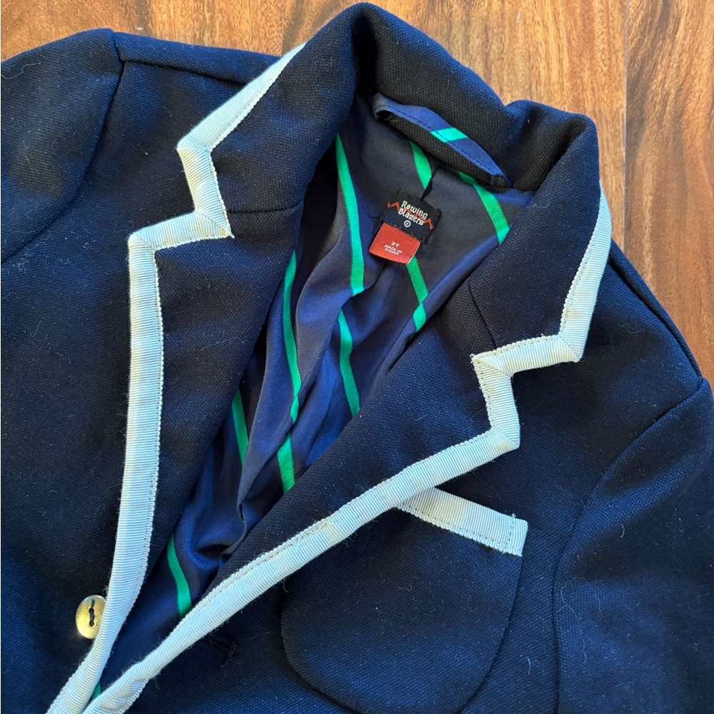 Rowing Blazers x Target Kids Navy Button Blazer 2T Unisex Jacket Boys Girls - Picture 4 of 8